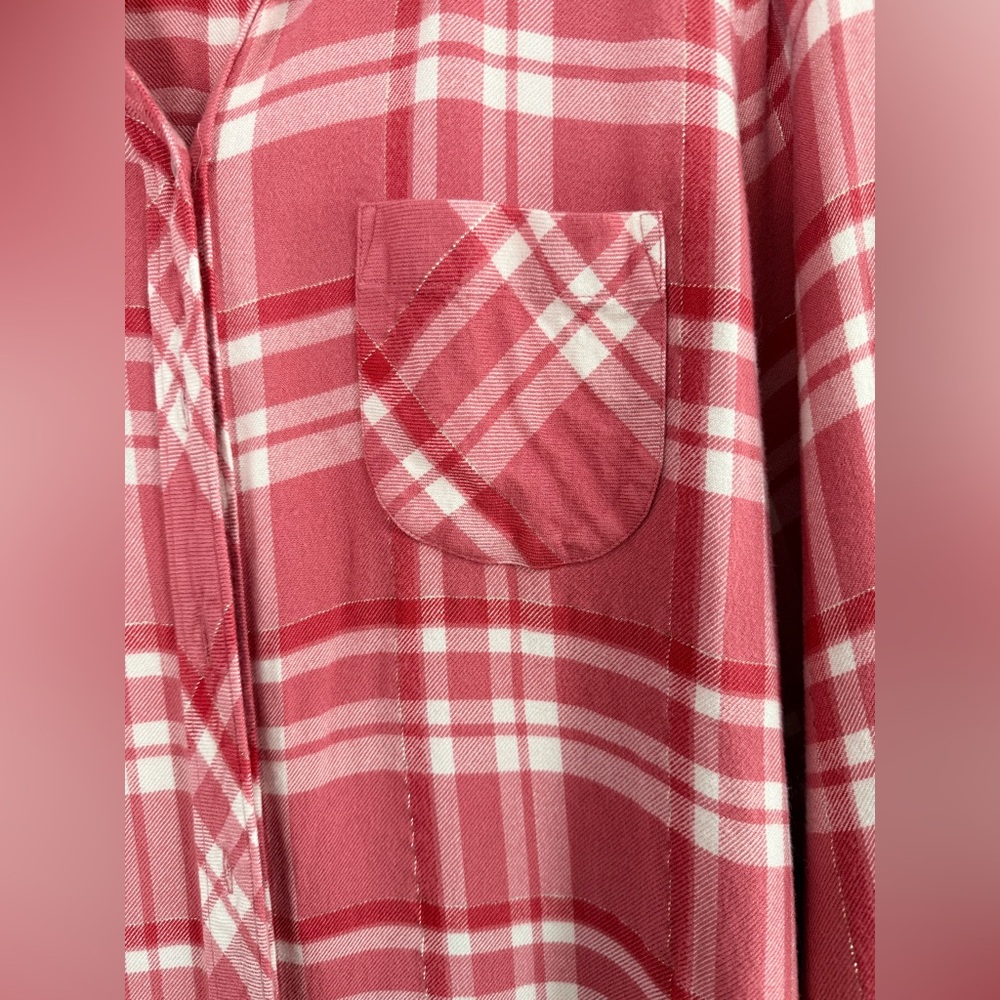 Tommy Bahama Red Plaid Button Front Shirt Long Sleeve Casual Women’s Top Coastal - Picture 2 of 8